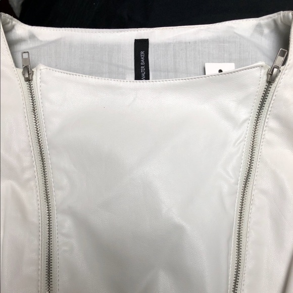WHITE W118 vegan leather “Lewis” jacket w tails. - Picture 6 of 8